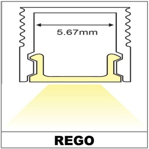Profil LED aparent REGO, aluminiu anodizat, lungime 2m - Img 3