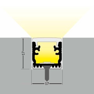 Profil LED de pardoseală FLOOR12, aluminiu anodizat, lungime 2m - Img 4