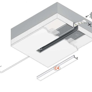Profil LED încastrat HIDE10, aluminiu neanodizat, lungime 2m - Img 3