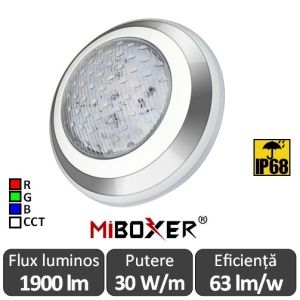 Proiector Aparent MiBoxer Piscină Smart RGB+CCT 30W IP68