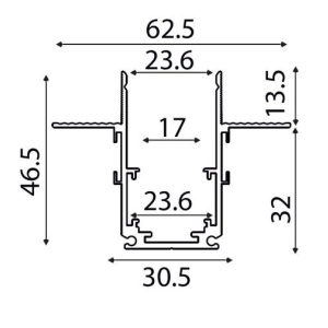 Șină Magnetică Încastrată Trimless 48V 2 metri - Img 3