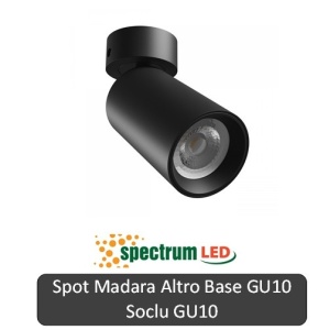 SPECTRUM Spot Madara Altro Base Rotund Orientabil Alb sau Negru 1XGU10