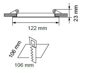 Ultralux Panou Led 6W Alb-Cald LPSB105627 - Img 2