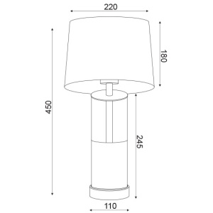 CORP ILUMINAT ACA LIGHTING OD90791TBC METAL CROM TEXTIL NEGRU STICLA E27