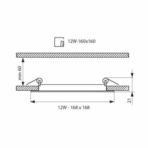 Vivalux Panou GRID LED Panel 12W CL/W 4000K Alb sau Negru - Img 3