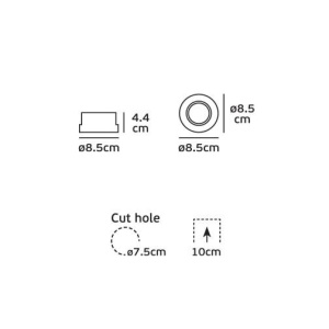 VK Light Spot 1XGU10 sau GU5.3 IP65 alb sau negru - Img 3