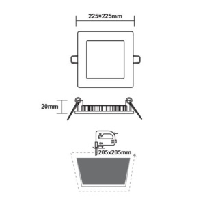 ACA Lighting PENU Panou Led Rotund Slim Alb 18W 3000/4000/6500K - Img 2