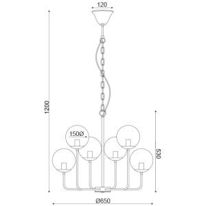 CORP SUSPENDAT ACA LIGHTING OD905806PCL METAL NEGRU STICLA TRANSPARENTA E14