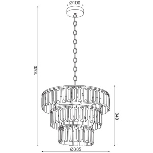 CORP SUSPENDAT ACA LIGHTING SF175204B METAL NEGRU ACRIL TRANSPARENT E14