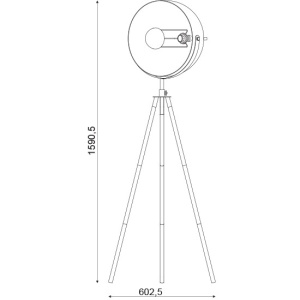 LAMPADAR ACA LIGHTING ML306681FBG METAL NEGRU ALAMA CROM E27