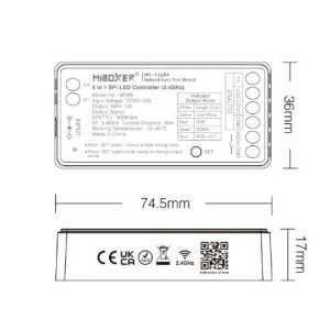 MiBoxer Controler Digital 5 în 1 SPI 2.4GH - Img 4