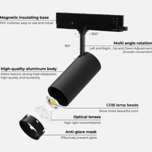 MIBOXER Reflector interior Zigbee Dimabil 30W CCT Alb sau Negru - Img 5