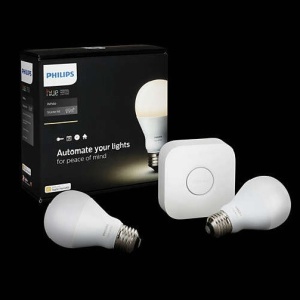 Philips - Set becuri HUE Starter Kit 9.5W alb-cald A60 E27 (2 becuri + 1 bridge) - Img 2