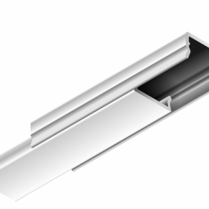 Profil aluminiu aparent BASELYTE-10 LOW, aluminiu anodizat, lungime 2m
