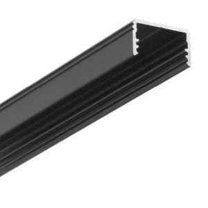 Profil aluminiu aparent UNI14, negru, lungime 2m