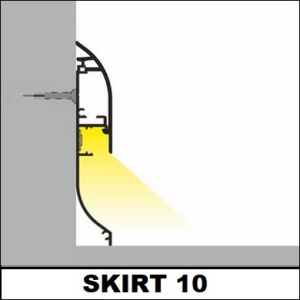 Profil aluminiu plintă Skirt10, alb, lungime 2m - Img 6