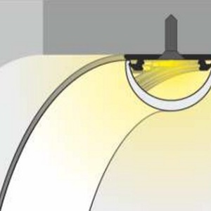 Profil LED aparent ARC 12, aluminiu neanodizat, lungime 2m - Img 4