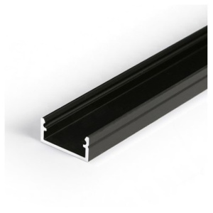 Profil LED aparent BEGTON 12, negru, lungime 2m