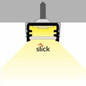 Profil LED aparent SLIM 8, aluminiu neanodizat, lungime 2m - Img 4