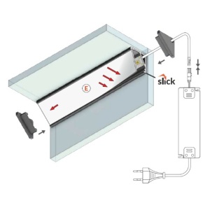Profil LED de colț CABI 12, aluminiu anodizat, lungime 2m - Img 2