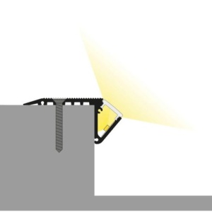 Profil LED de trepte UP-BOLD12, negru, lungime 2m - Img 2
