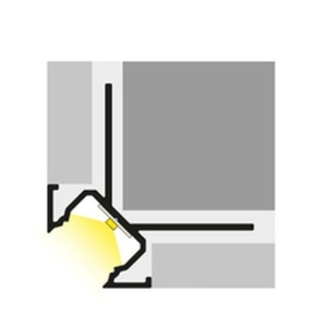 Profil LED încastrat de colț UNI-TILE12 270deg C PLUS, aluminiu anodizat, lungime 2m - Img 4