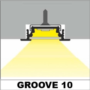Profil GROOVE10 aluminiu neanodizat 2 metri