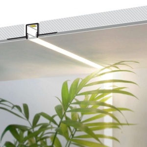 Profil LED încastrat HIDE10, aluminiu neanodizat, lungime 2m - Img 4