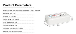 Set MiBoxer RGBW Dimmer și telecomandă RF, 10A, 12-24V, 2.4GHz - Img 2