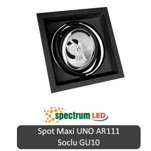 SPECTRUM Spot MAXI UNO 1XAR111 GU10 ramă albă sau neagră orientabilă