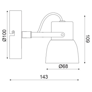 CORP ILUMINAT ACA LIGHTING MC171151 BETON METAL GRI GU10