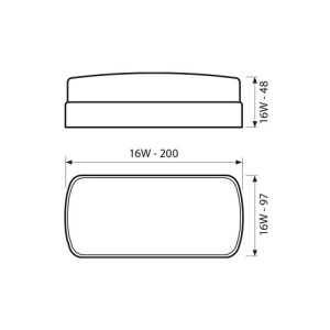 Vivalux BALI LED oval 16W IP54 alb-neutru - Img 2