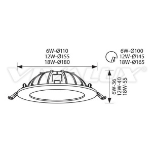 Vivalux CALIX LED 12W alb-neutru - Img 2
