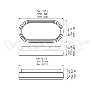 Vivalux ELLIS R Led 8W IP54 4000K Alb-Neutru - Img 2