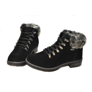 Ghete negre piele naturala Nina