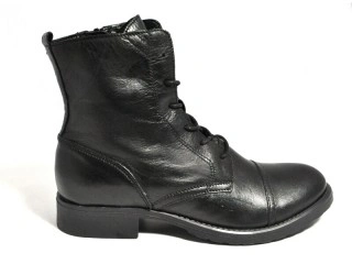 Ghete negre piele naturala Sarah