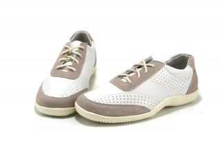 Pantofi albi din piele naturala TOPWAY DP9 - Img 3
