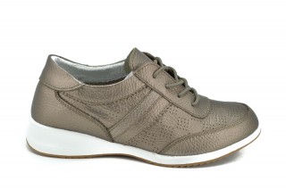 Pantofi aurii din piele naturala Lorena DP55 - Img 3