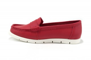 Pantofi rosii din piele naturala Clare DP45 - Img 5