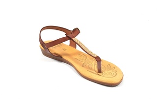 Sandale maro Hembra din piele naturala DS44