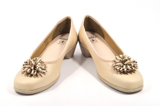 Pantofi bej Amelie, din piele naturala - Img 2