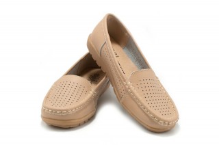 Pantofi bej din piele naturala TOPWAY DP1 - Img 2