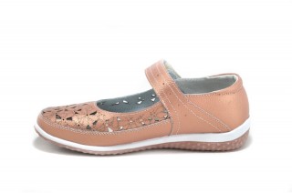 Pantofi casual roz din piele naturala Zina DP68 - Img 3