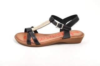 Sandale negre Xusandalia din piele naturala DS16