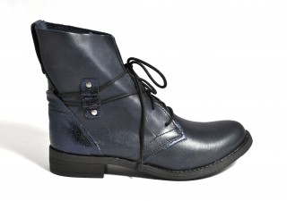 Botine albastre piele naturala Lewa DG11 - Img 2