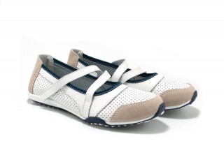 Pantofi albi din piele naturala DP5 - Img 2