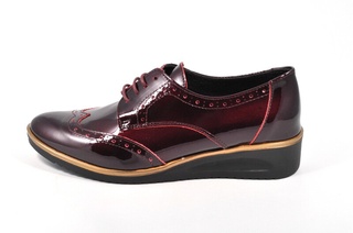 Pantofi bordeaux Jovisa, din piele naturala - Img 5