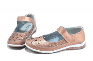 Pantofi casual roz din piele naturala Zina DP68 - Img 4