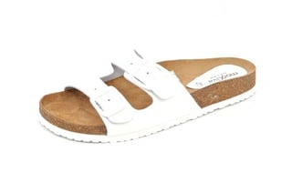 Sandale albe Morxiva, din piele naturala DS48