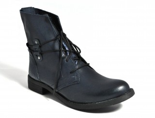 Botine albastre piele naturala Lewa DG11 - Img 3